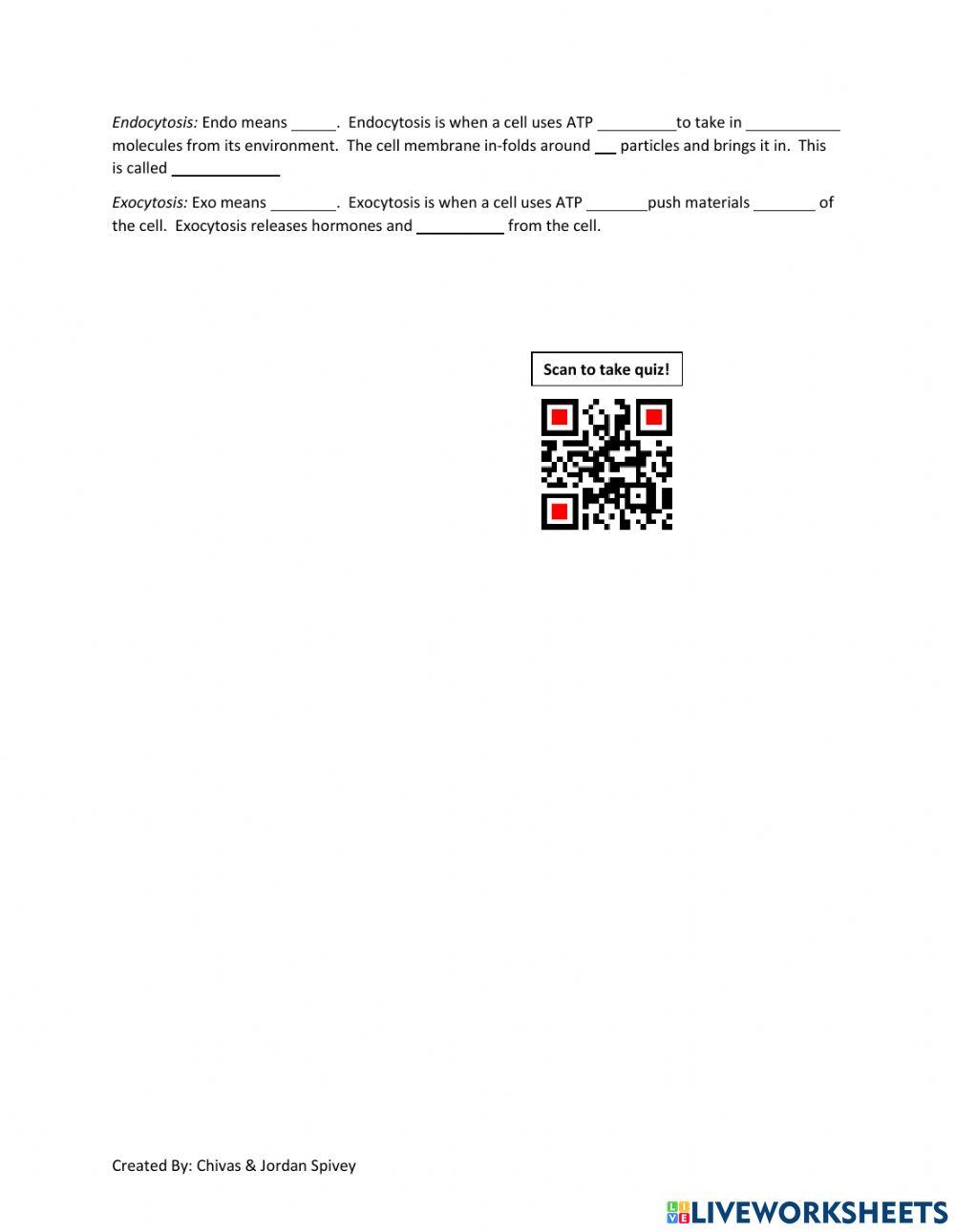 Biology Milestones Prep - Active vs. Passive Transport Cloze Activity