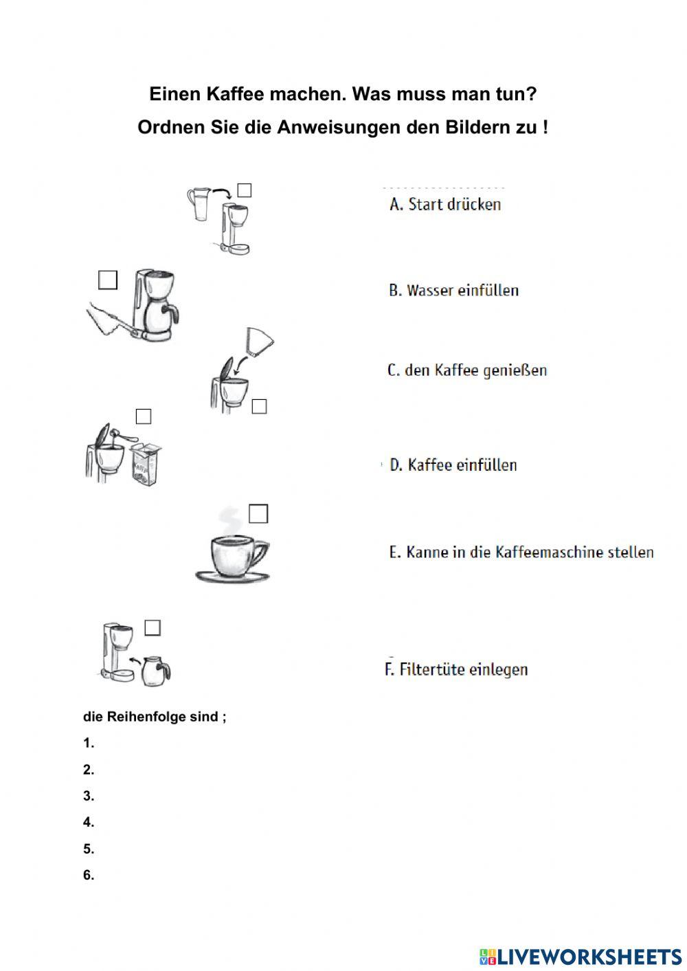 Wie man macht einen Kaffee ?