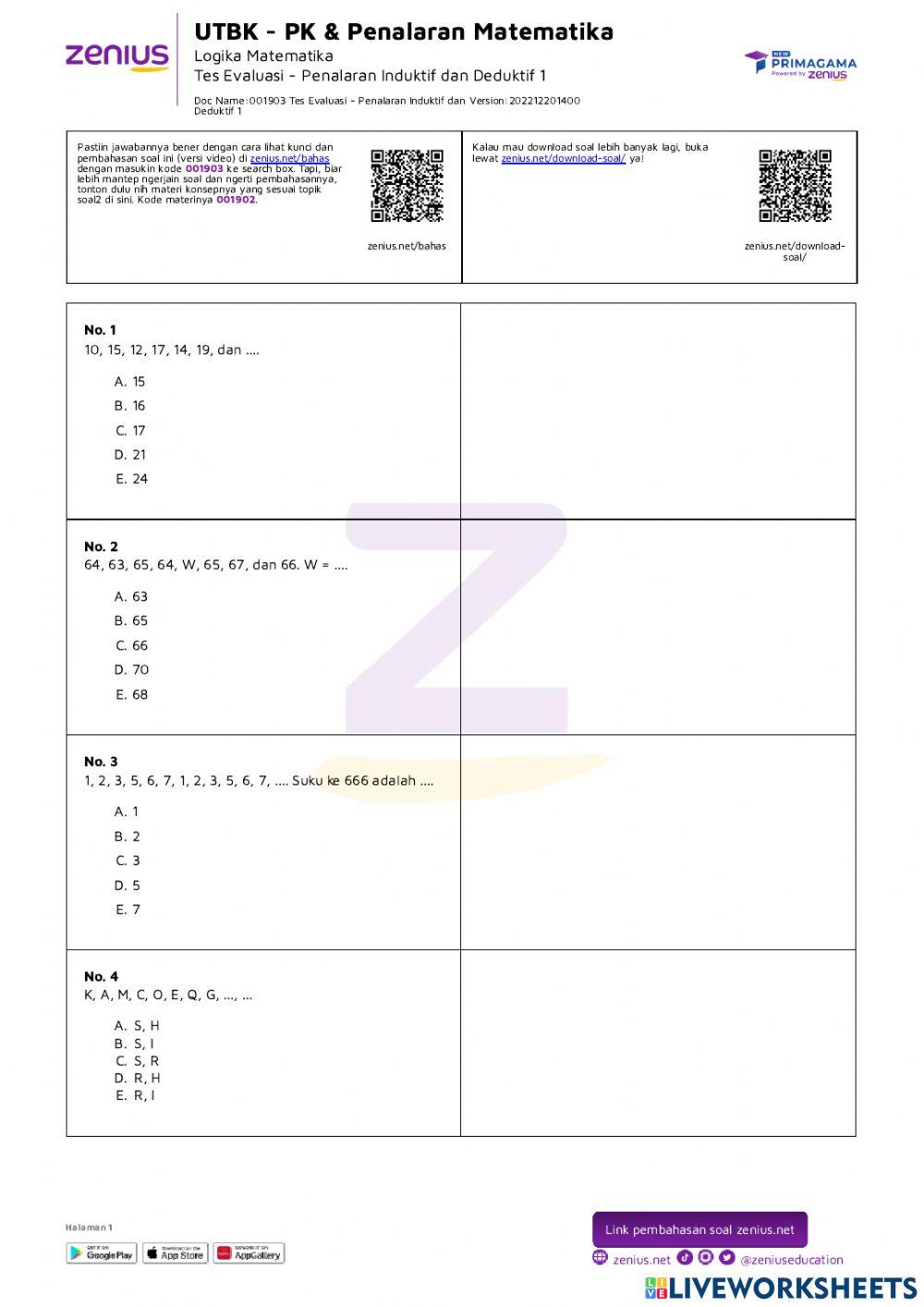 Penalaran Matematika Paket 4