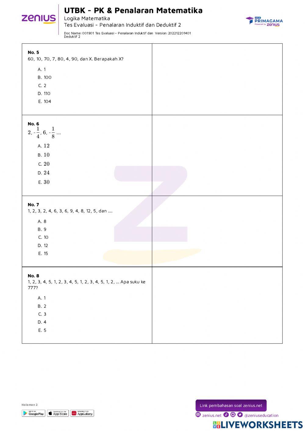Penalaran Matematika Paket 4