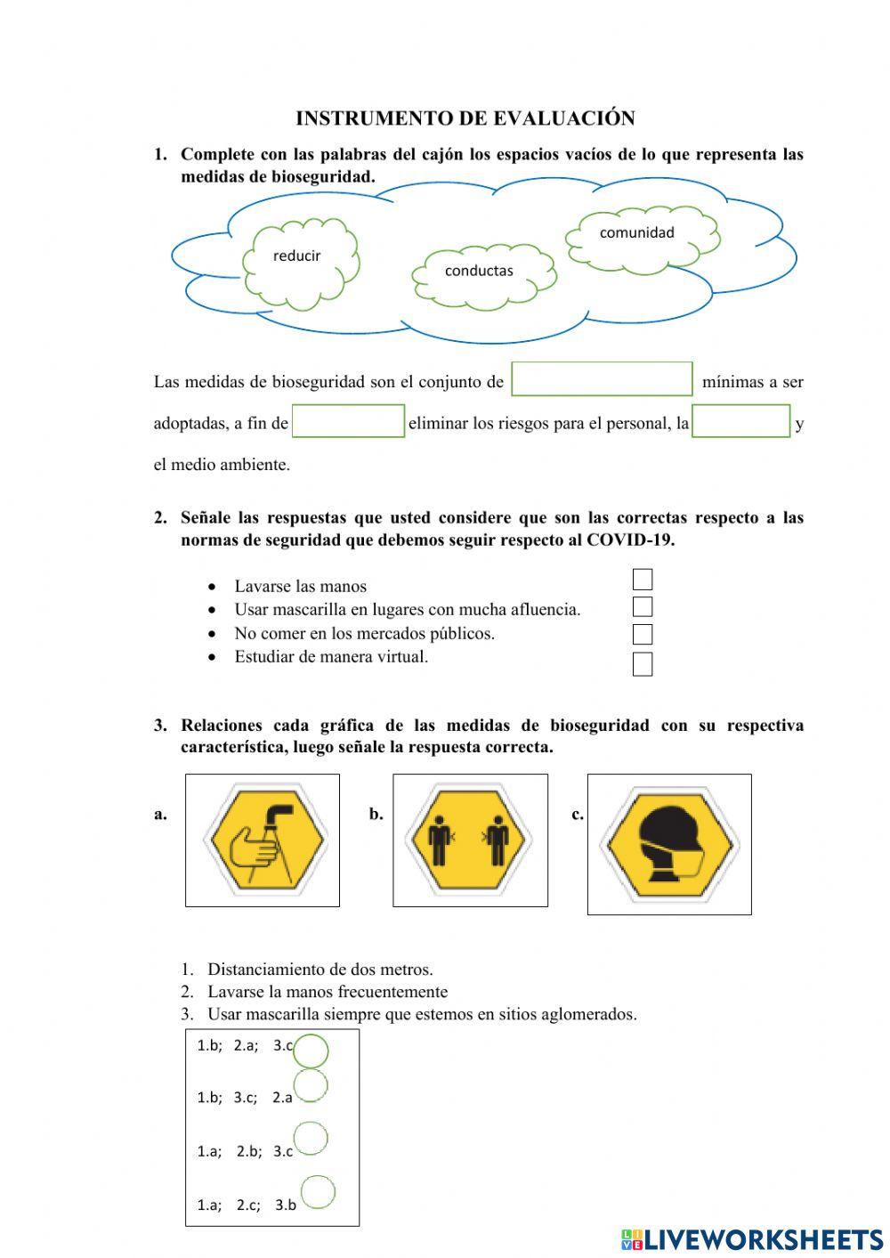 Evaluacion de medidas de bioseguridad