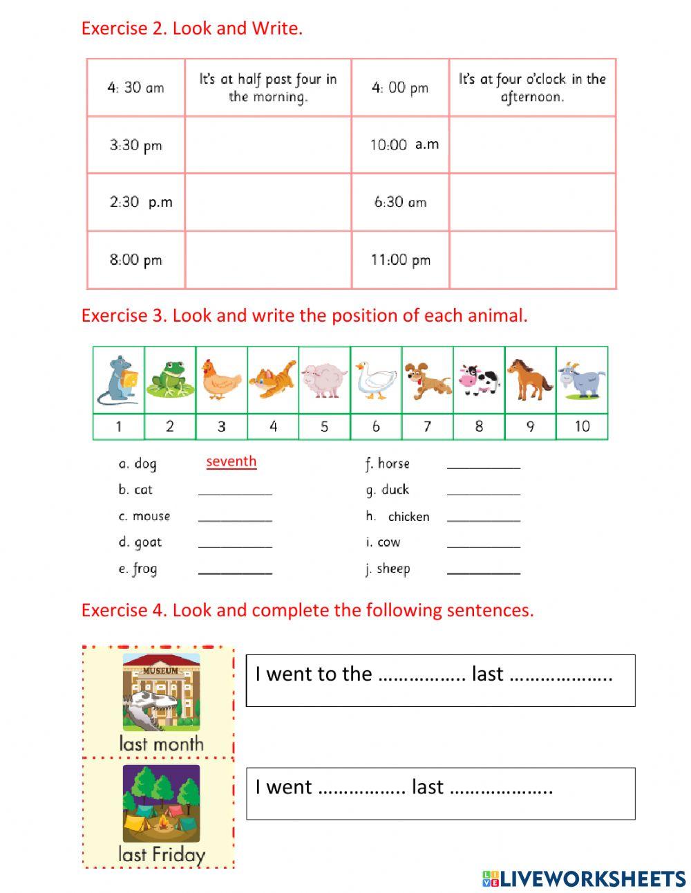 Smart start 5 - Theme 6 - TIME - REVIEW lesson 1, 2, 3