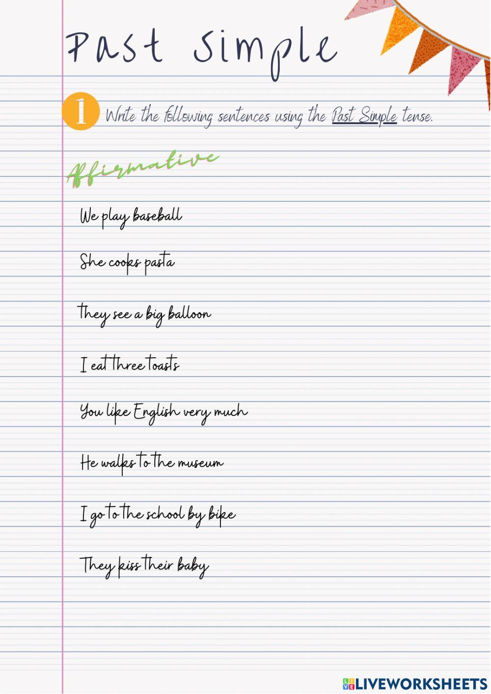 Present simple to Past Simple