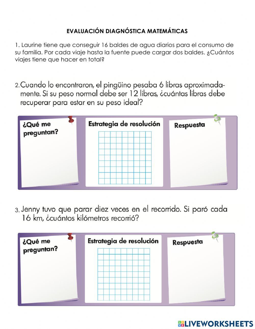 Diagnostico matemáticas