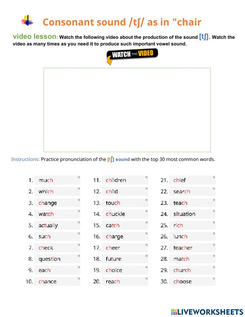 Consonants in English