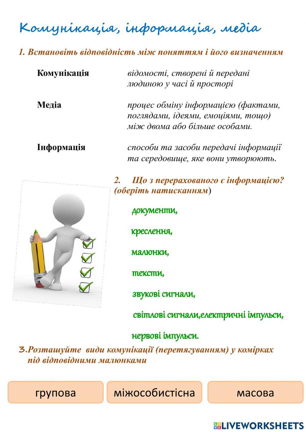 Комунікація, інформація, медіа