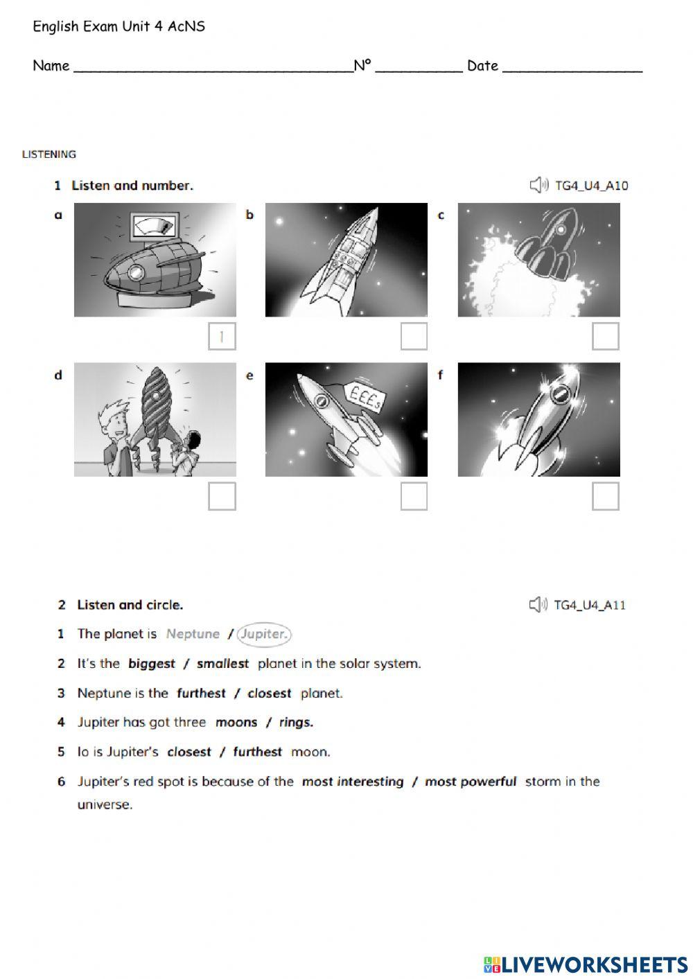 Unit 4 AcNS Test: Planets
