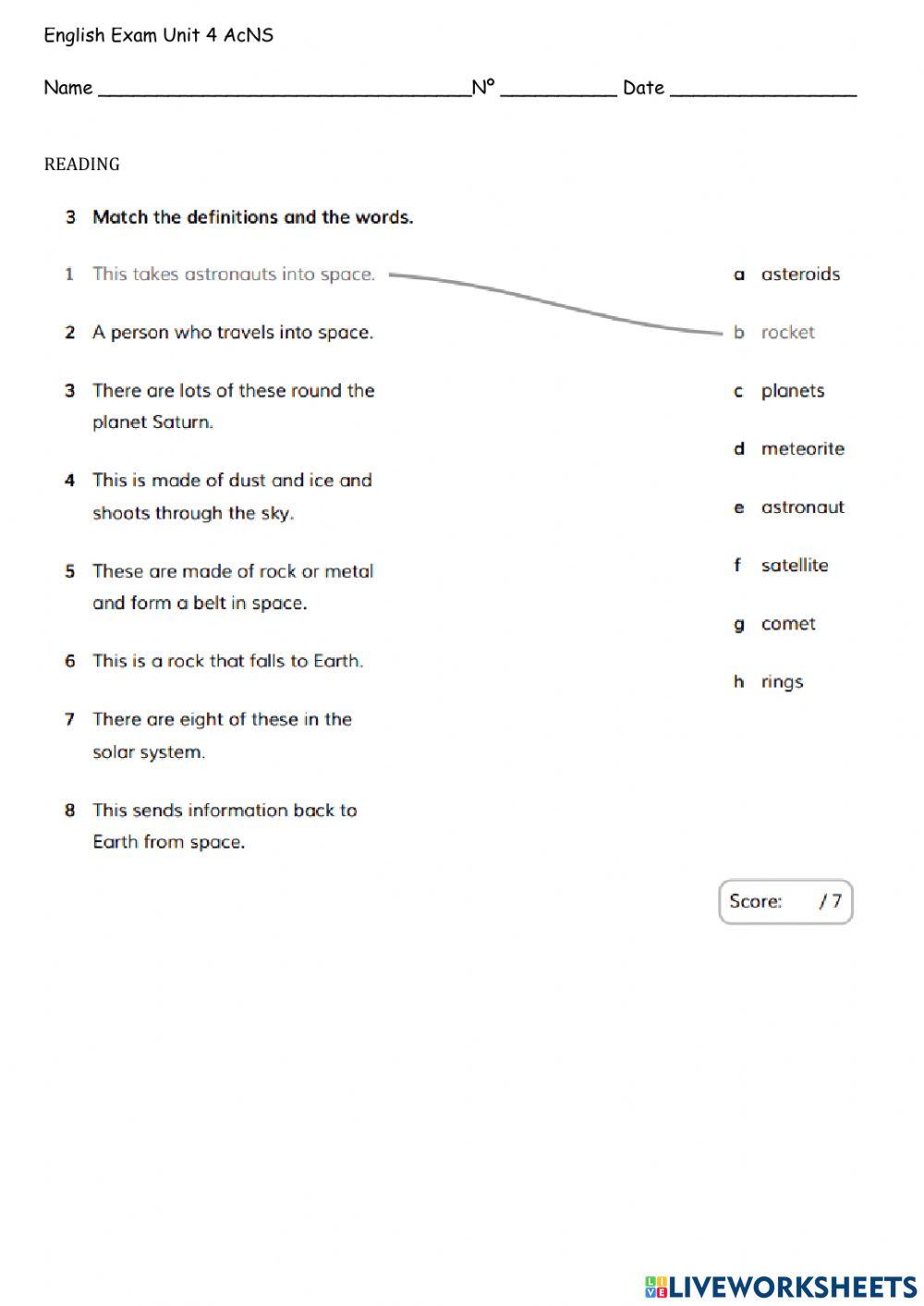 Unit 4 AcNS Test: Planets