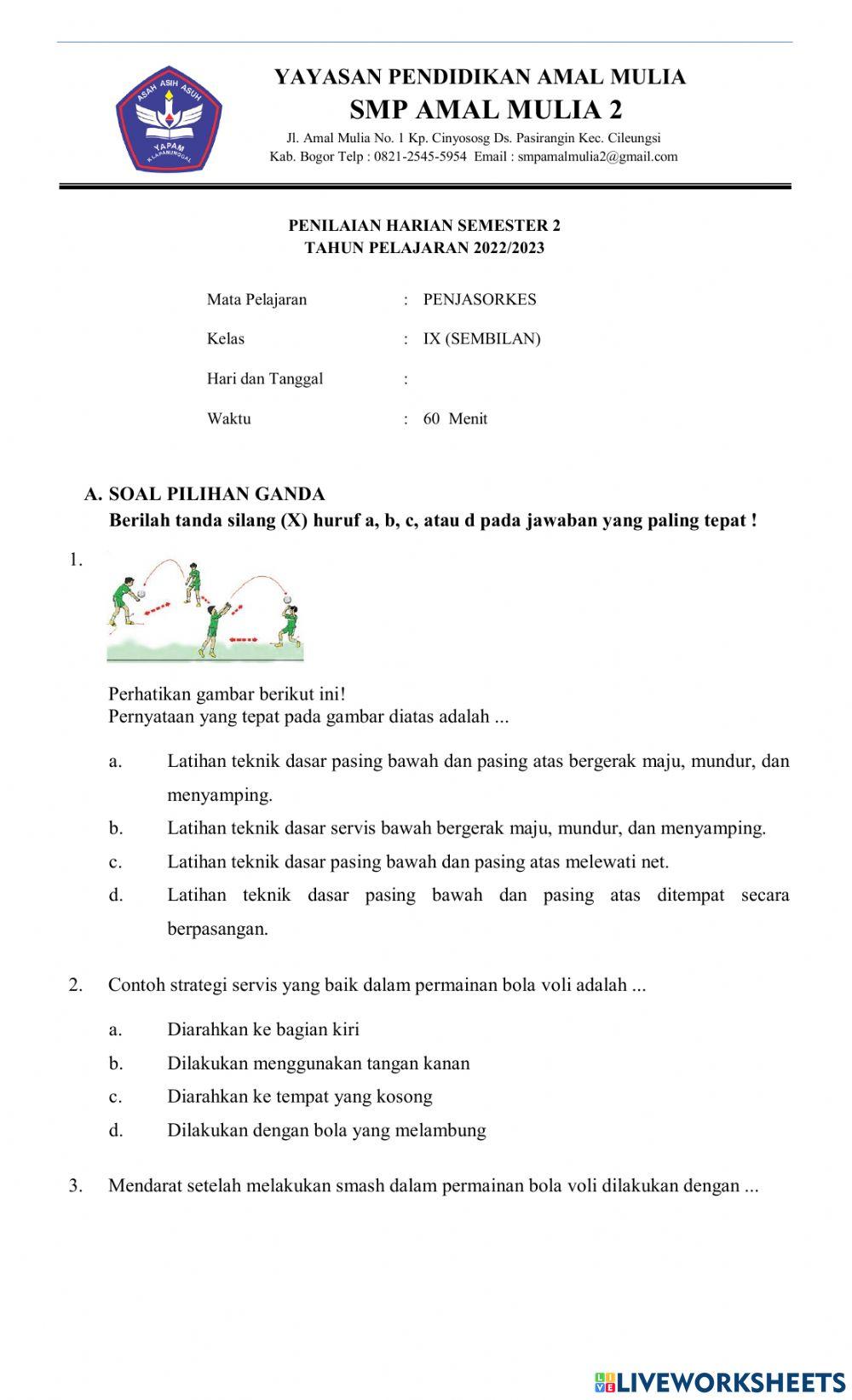 Penilaian harian 2 sem 2