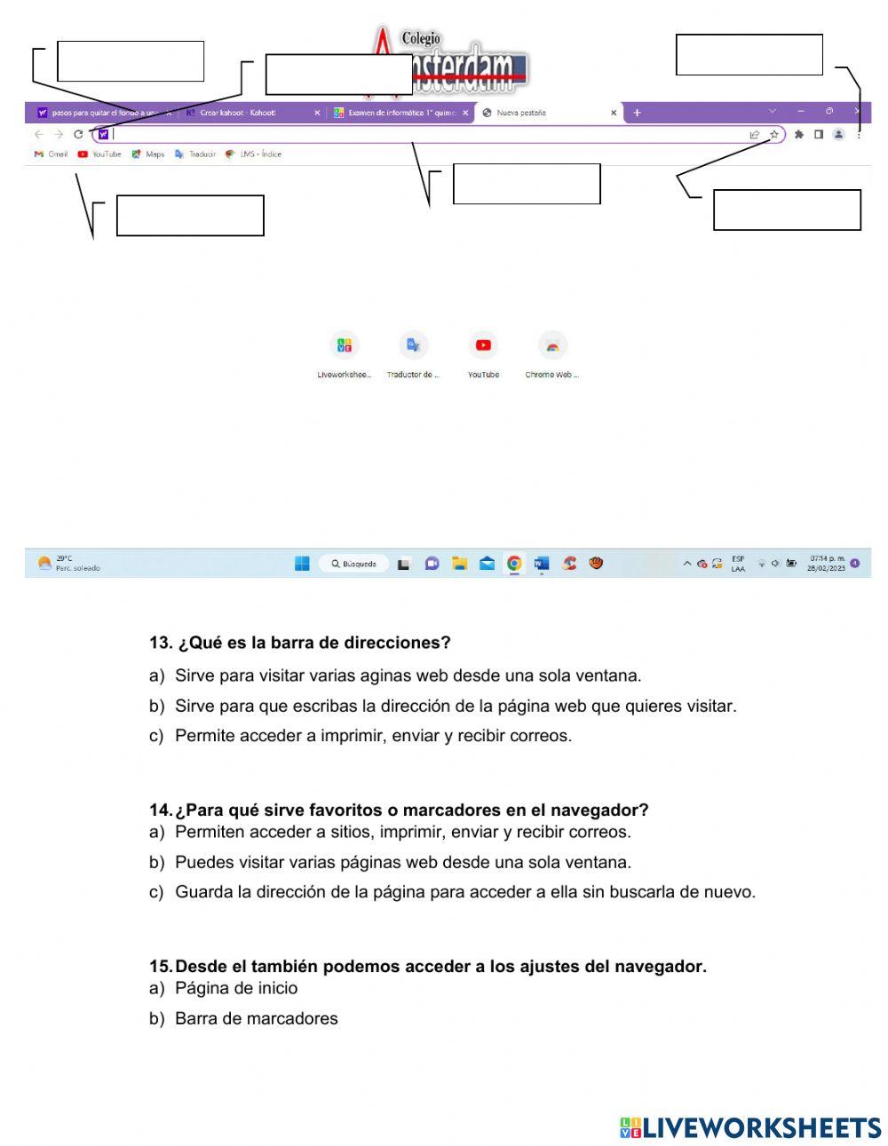 Evaluacion secundaria febrero