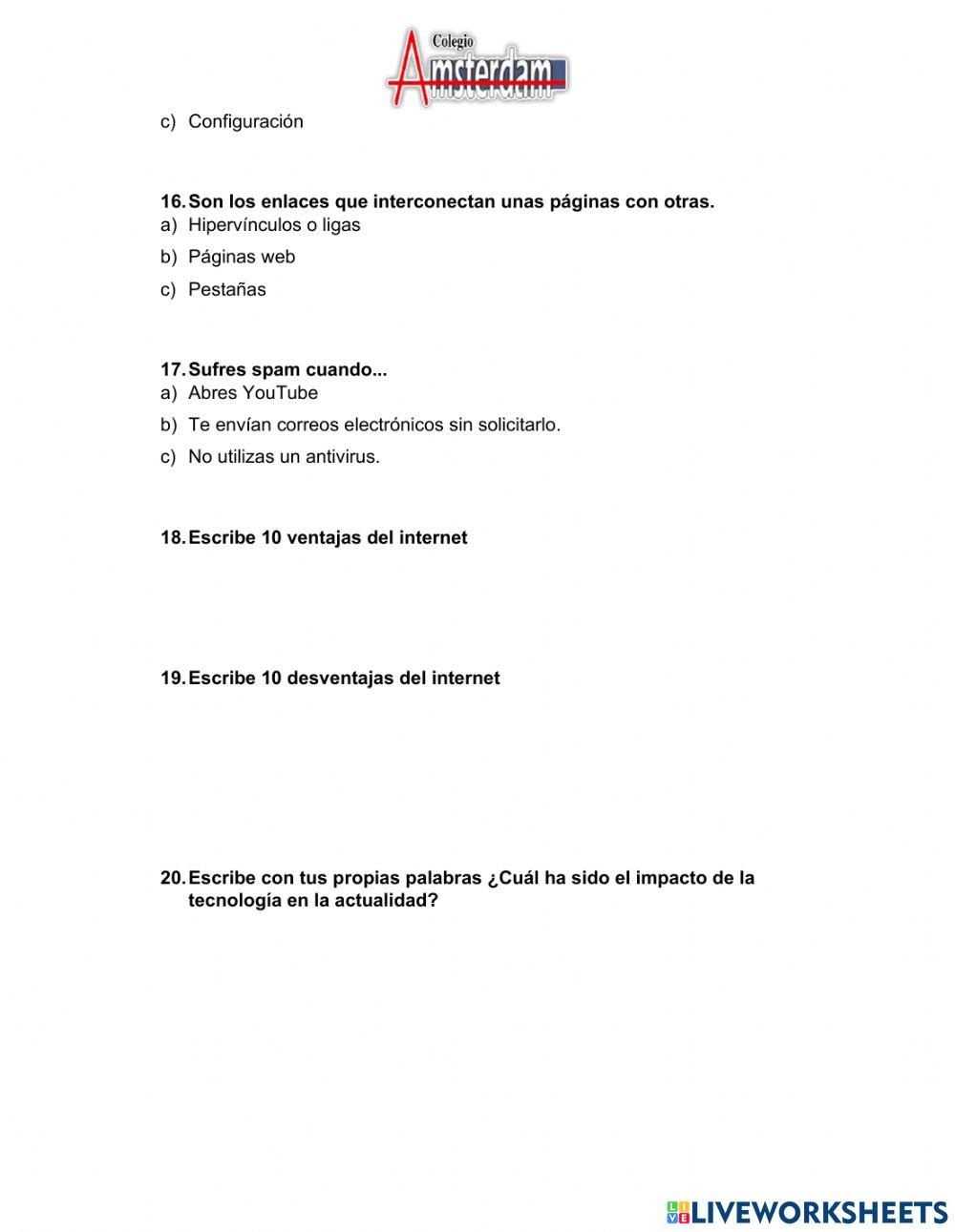 Evaluacion secundaria febrero