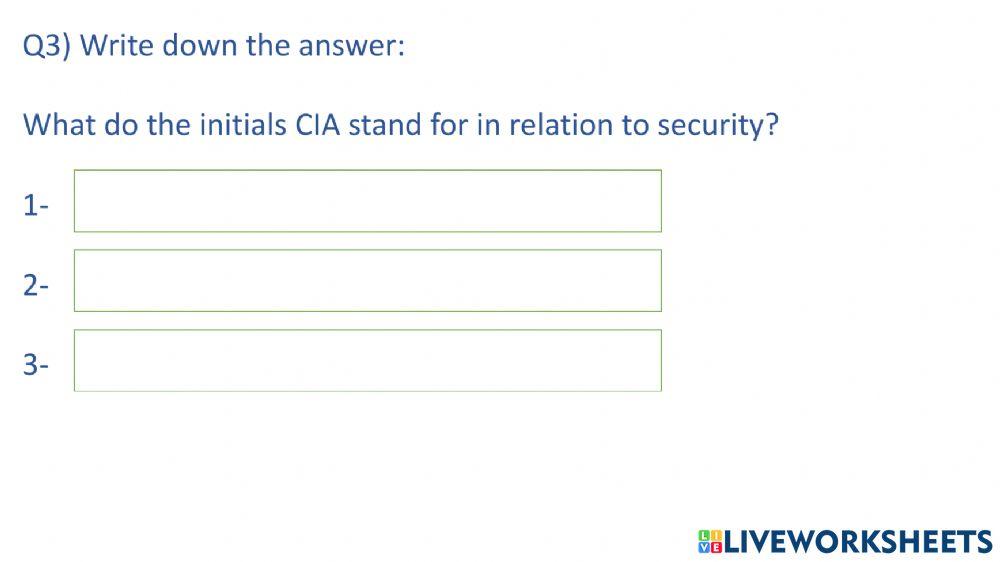 More exercises on security part 1