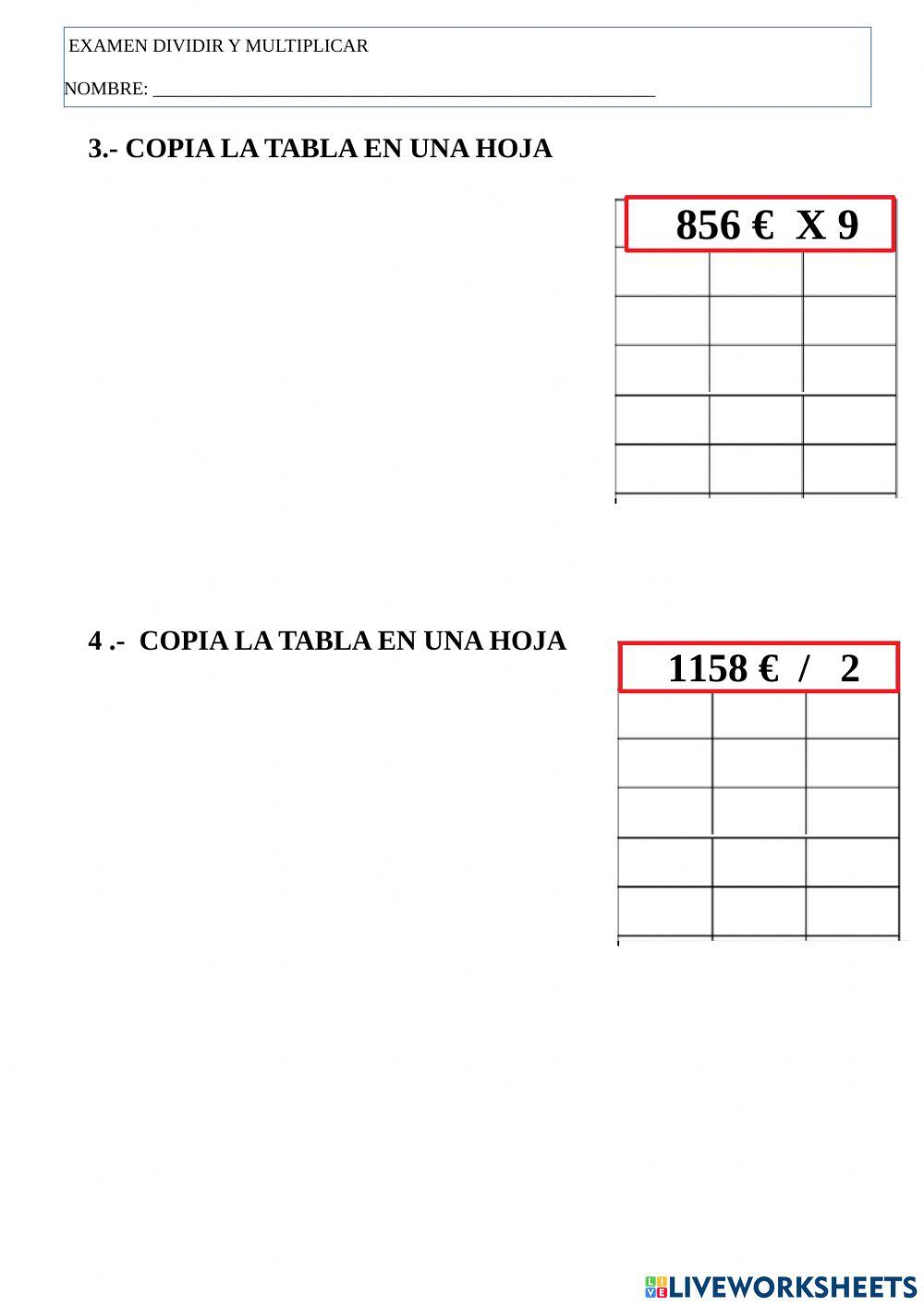 Multiplicar y dividir