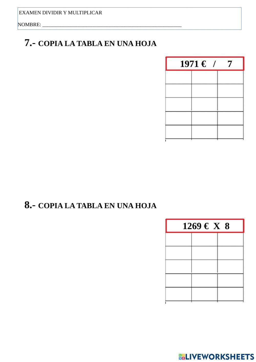 Multiplicar y dividir