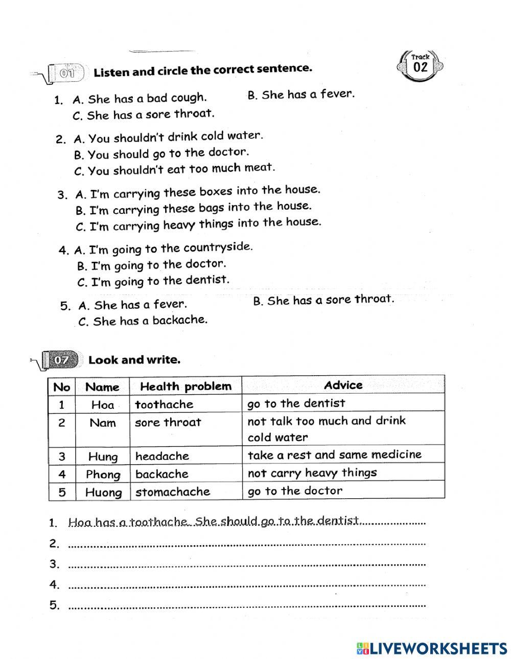 Unit 11- what's the matter with you?