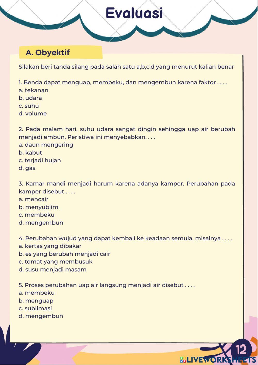 Bagian 2  E-LKPD Wujud Zat dan Perubahannya