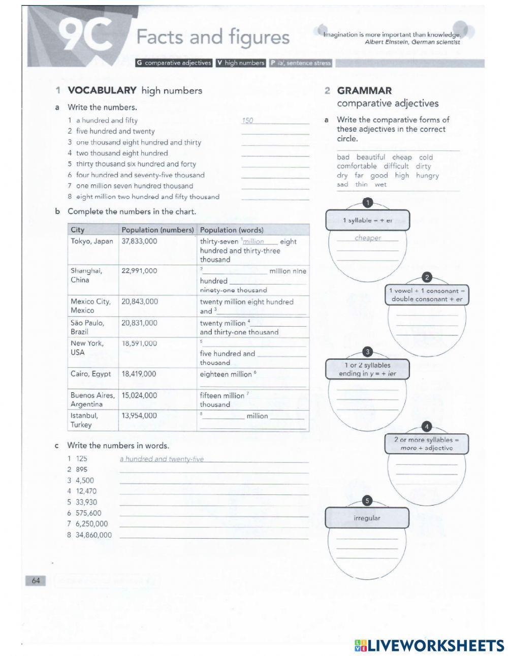 Big numbers & comparatives