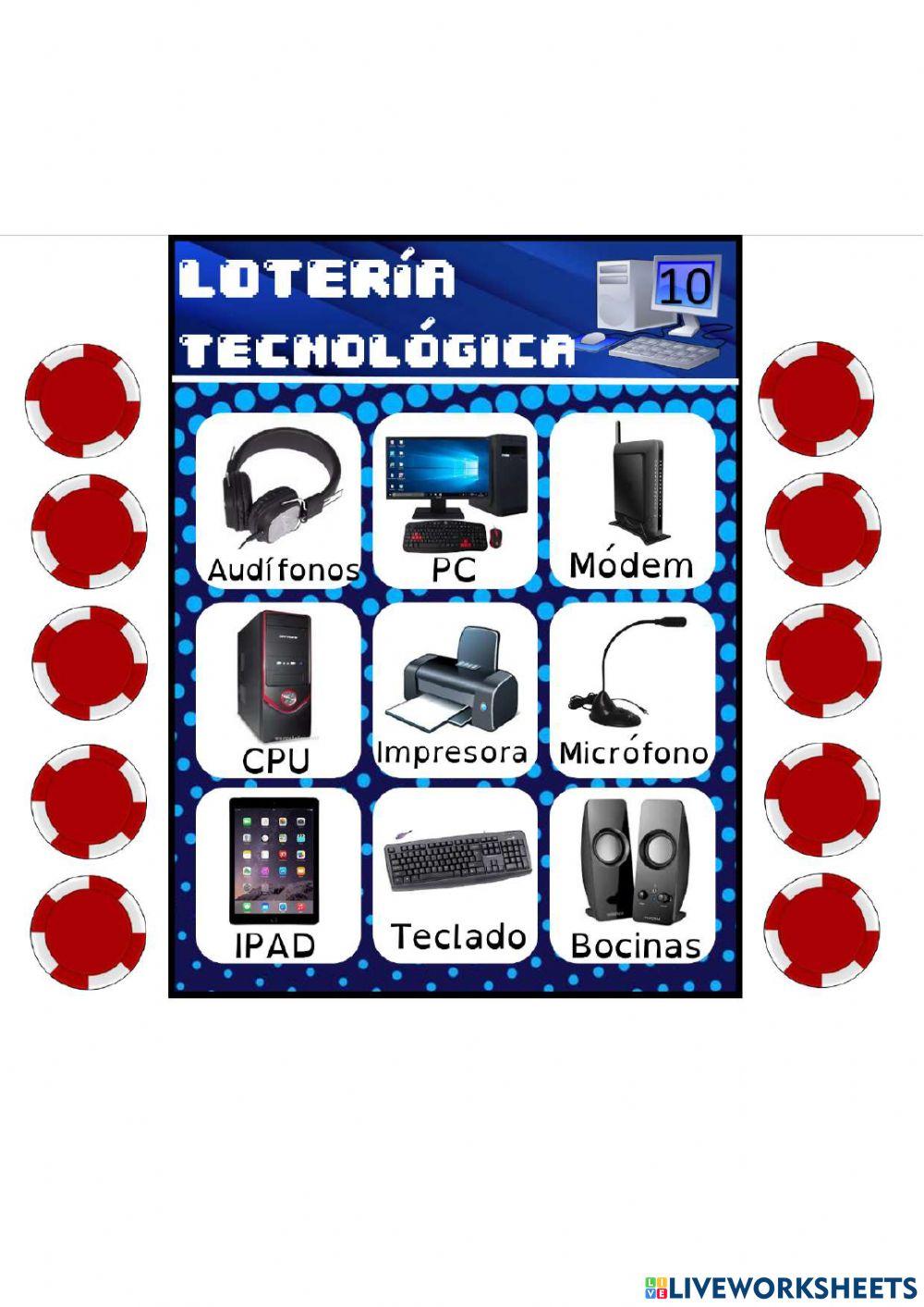 Tablas lotería tecnológica 10-18