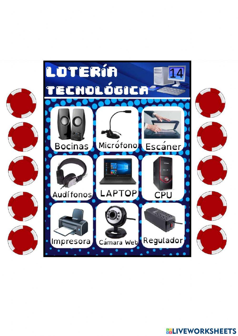 Tablas lotería tecnológica 10-18