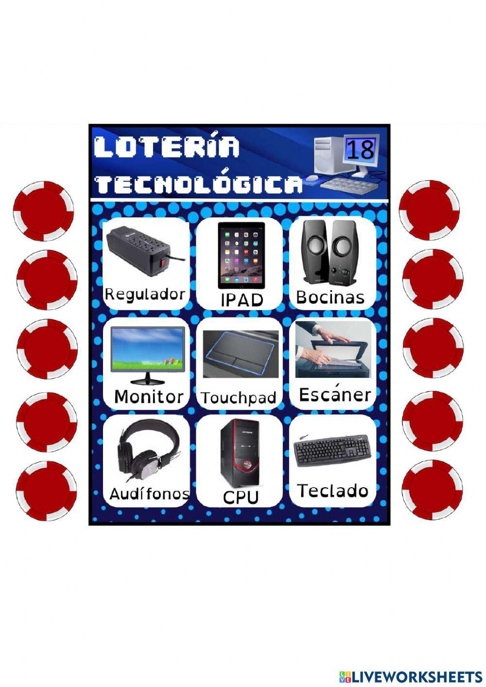 Tablas lotería tecnológica 10-18