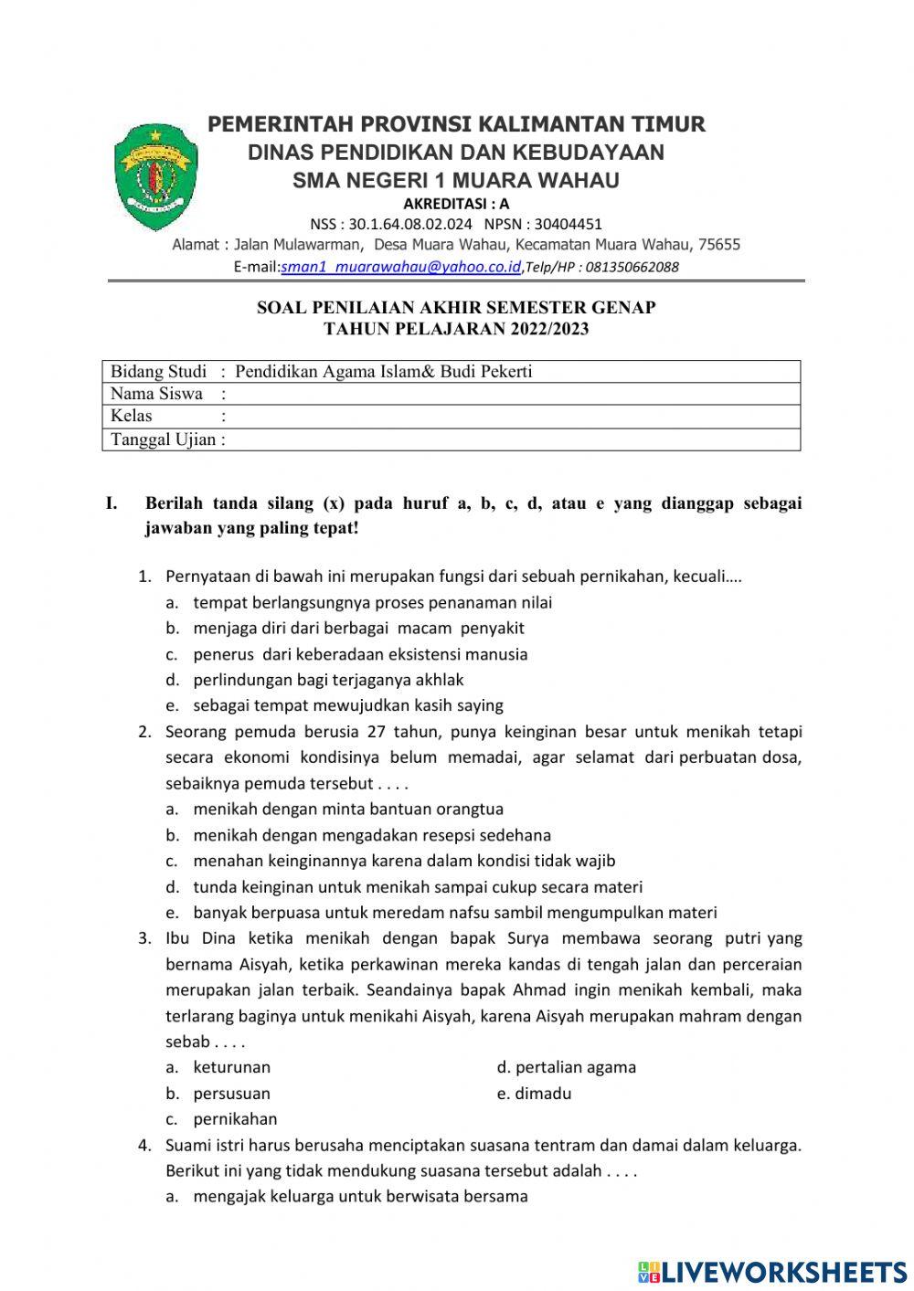 Penilaian akhir semester 6