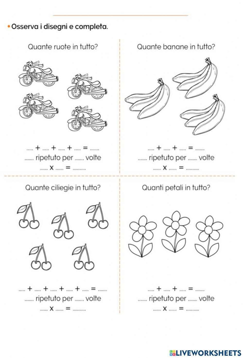 Addizione ripetuta e moltiplicazione