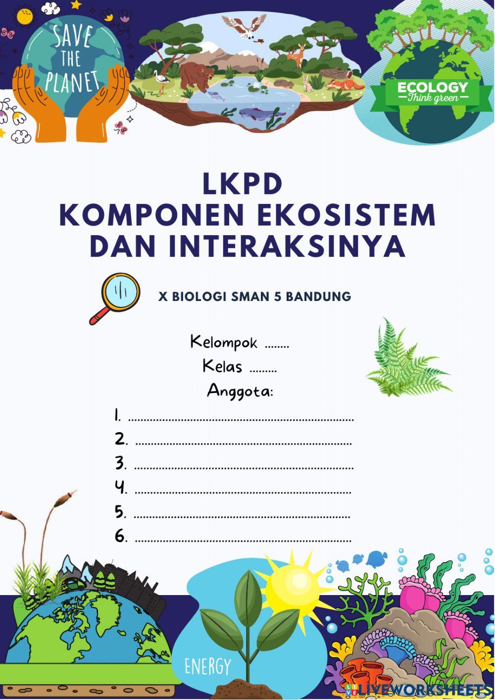 Lkpd komponen ekosistem