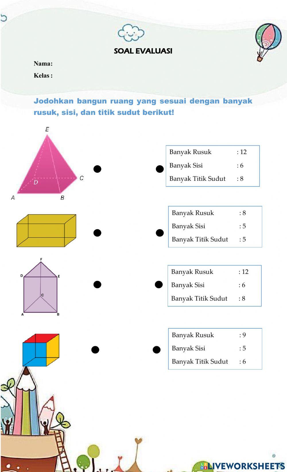 Latihan Bangun Ruang Kelas 2 Worksheet Bilarasa Latihan Bangun Ruang Kelas 2 Worksheet Bilarasa