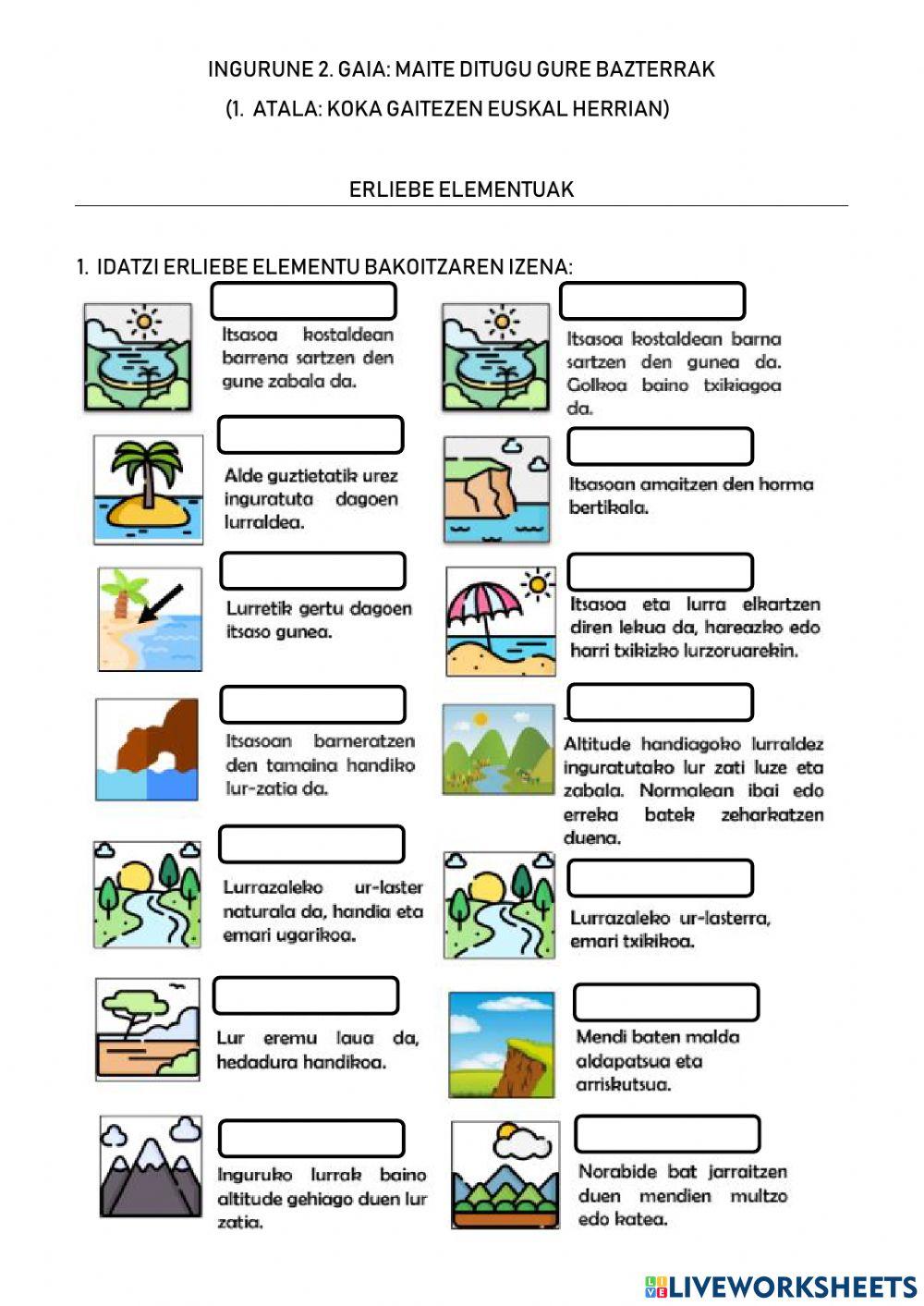 Erliebe elementuak Erliebe elementuak