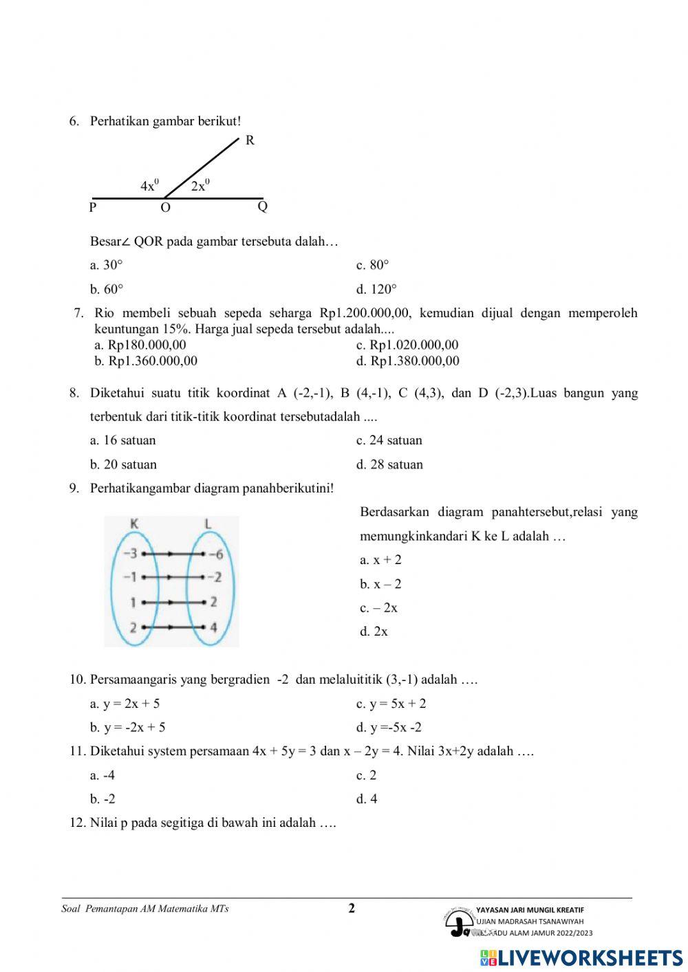 Pemantapan am matematika