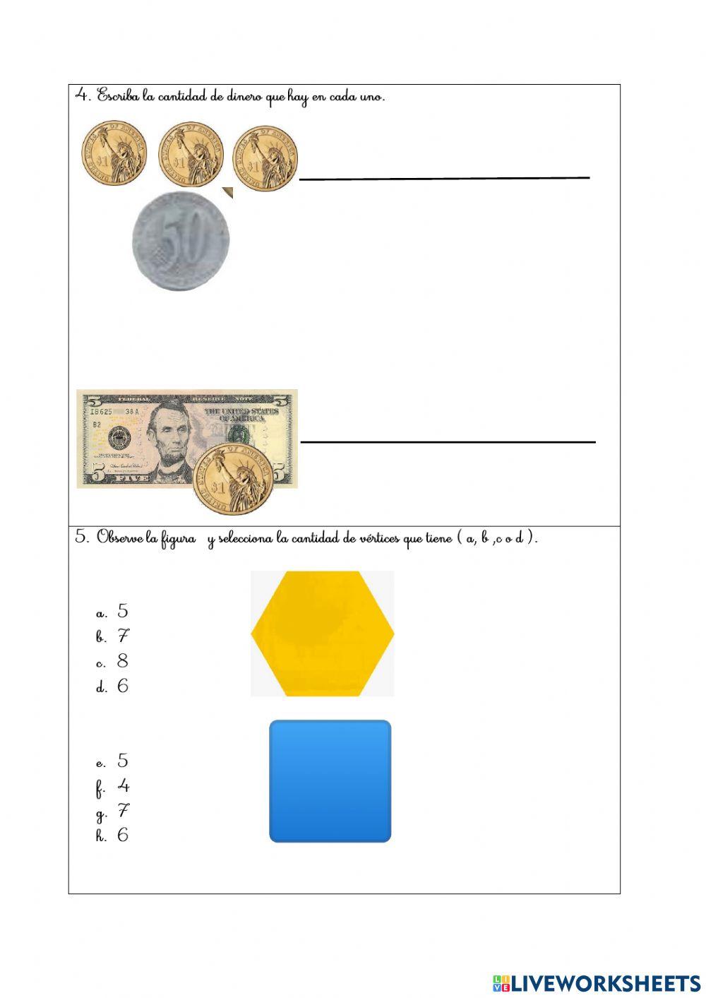 Cuestionario Quimestral Matemática