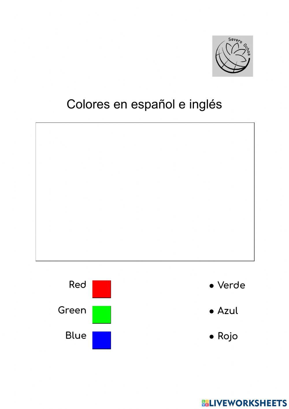 Ficha colores español-inglés