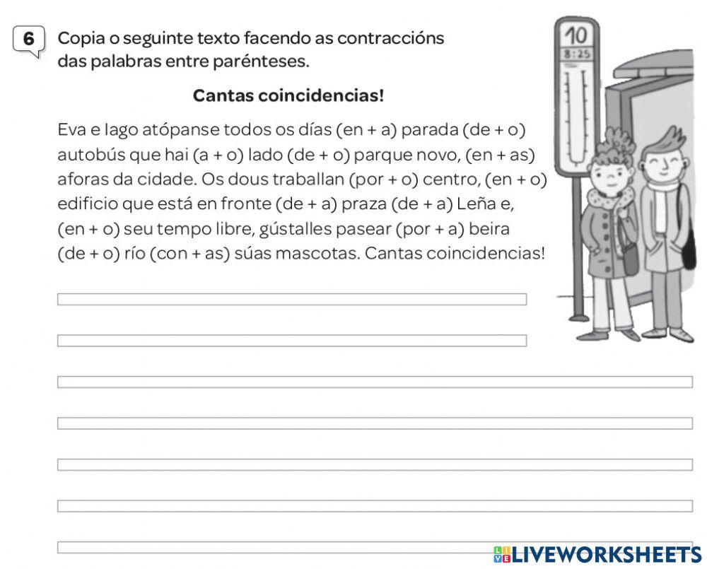 Contraccións artigos