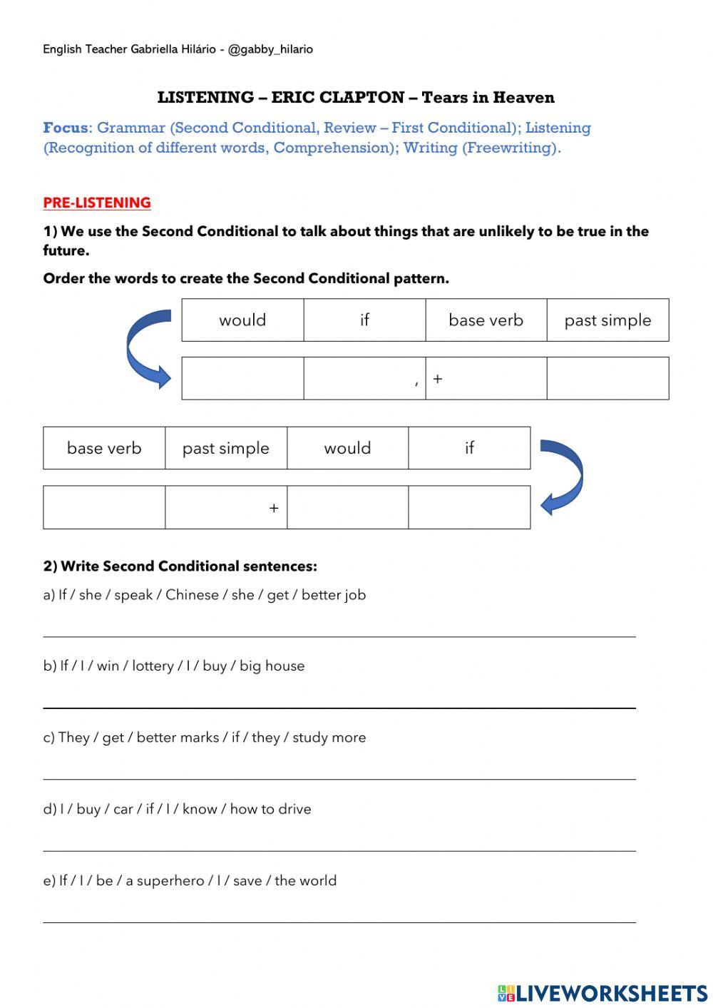 LISTENING – ERIC CLAPTON – Tears in Heaven