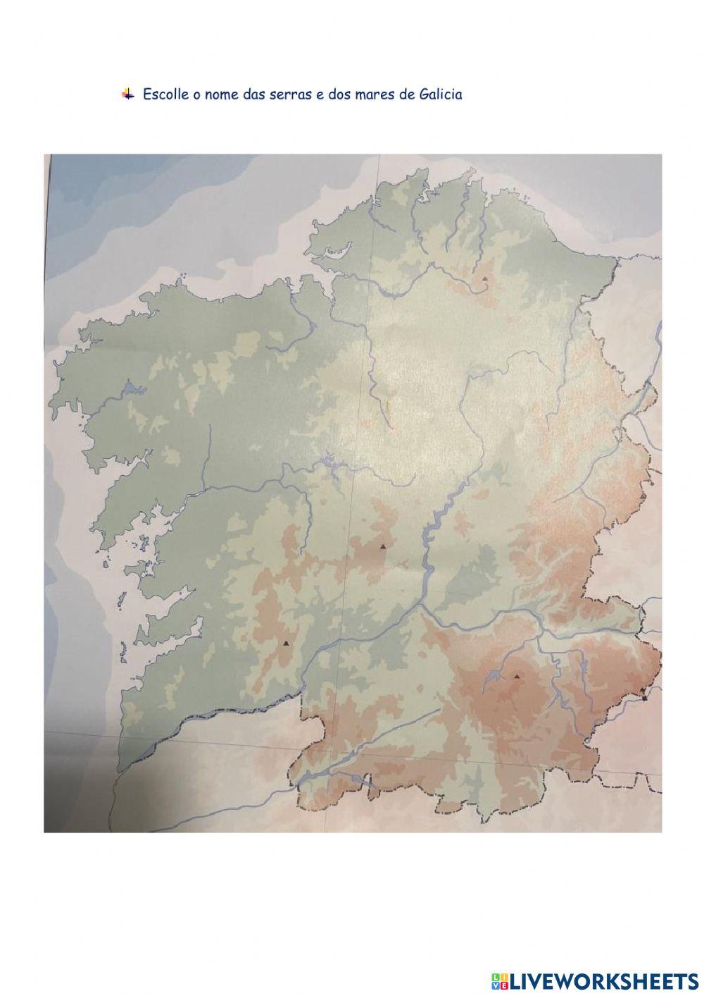 Serras, mares e océanos de galicia