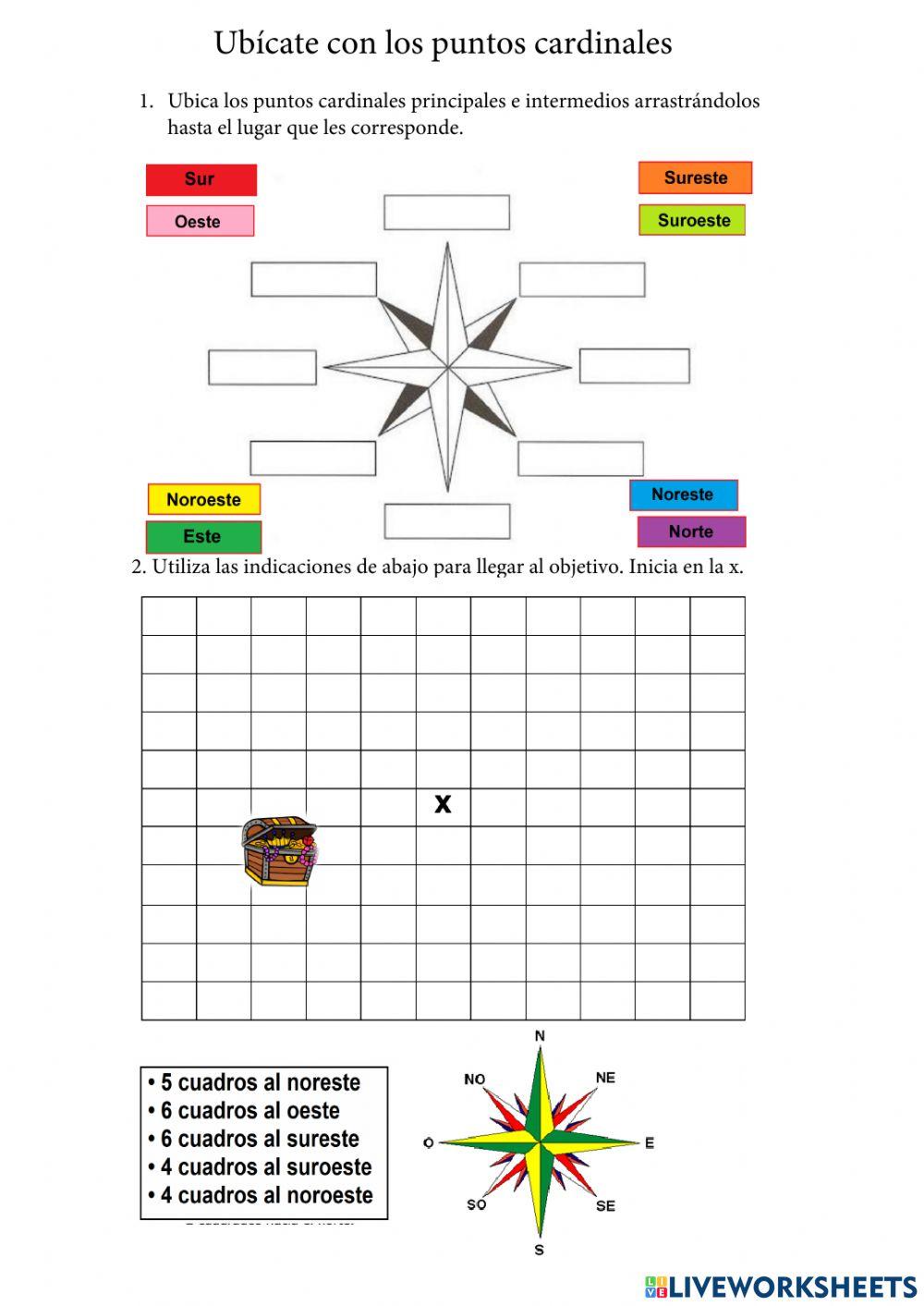 Ubicate con los puntos cardinales