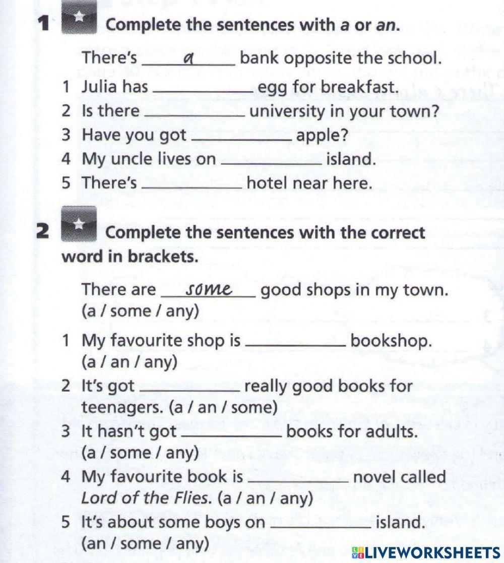 Grammar a, an, some and any by Teacher Kazim
