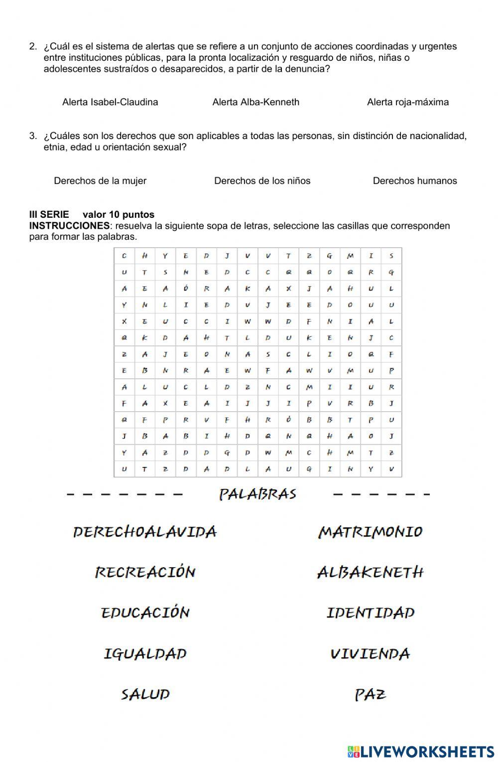Examen formación ciudadana