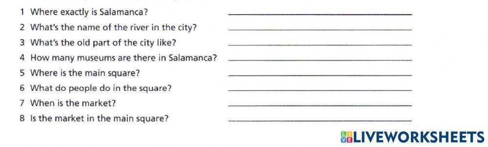 Listening about attractions in Salamanca Spain by Teacher Kasim