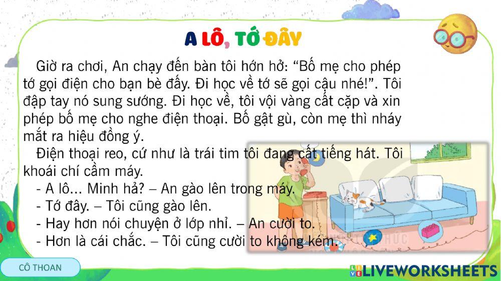 A lô, tớ đây