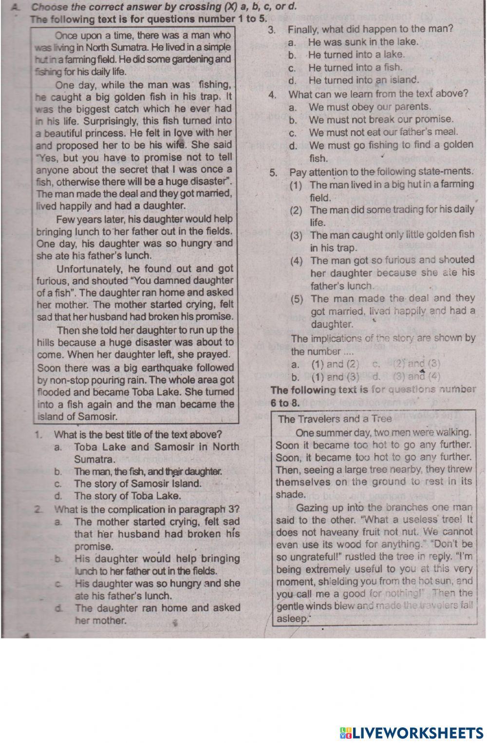 Ulangan bahasa inggris kelas 9 bab 1