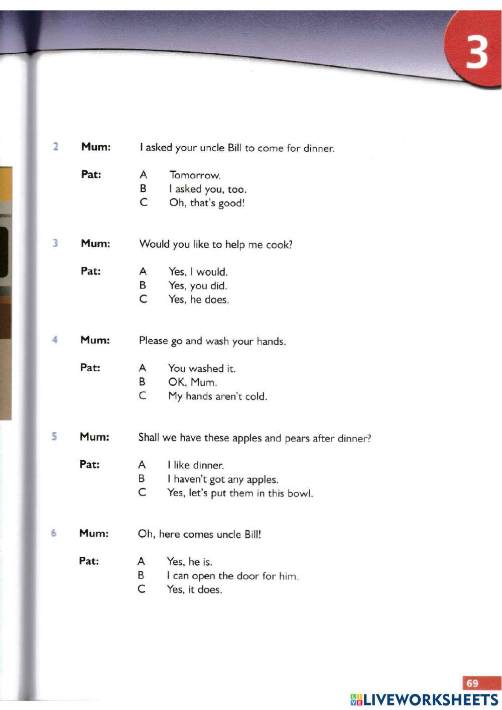 Movers- Reading and Writing Revision