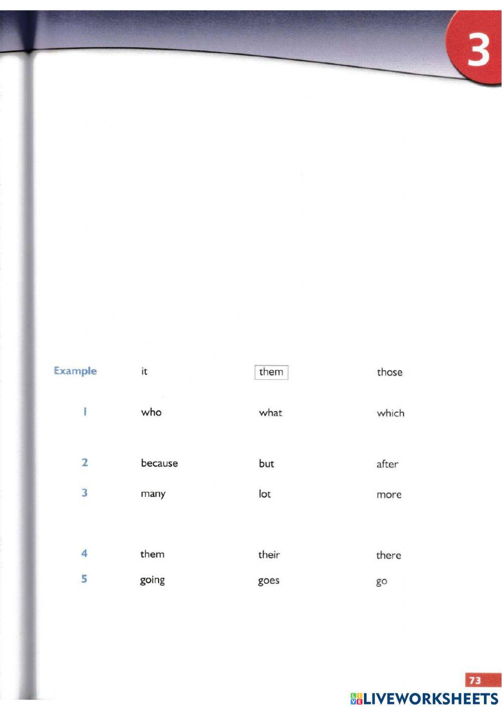 Movers- Reading and Writing Revision