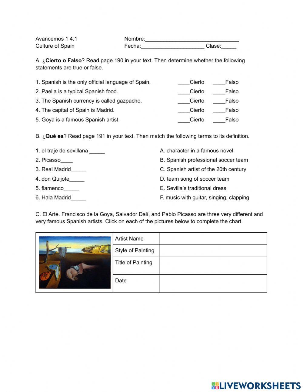 1 4.1 Culture of Spain