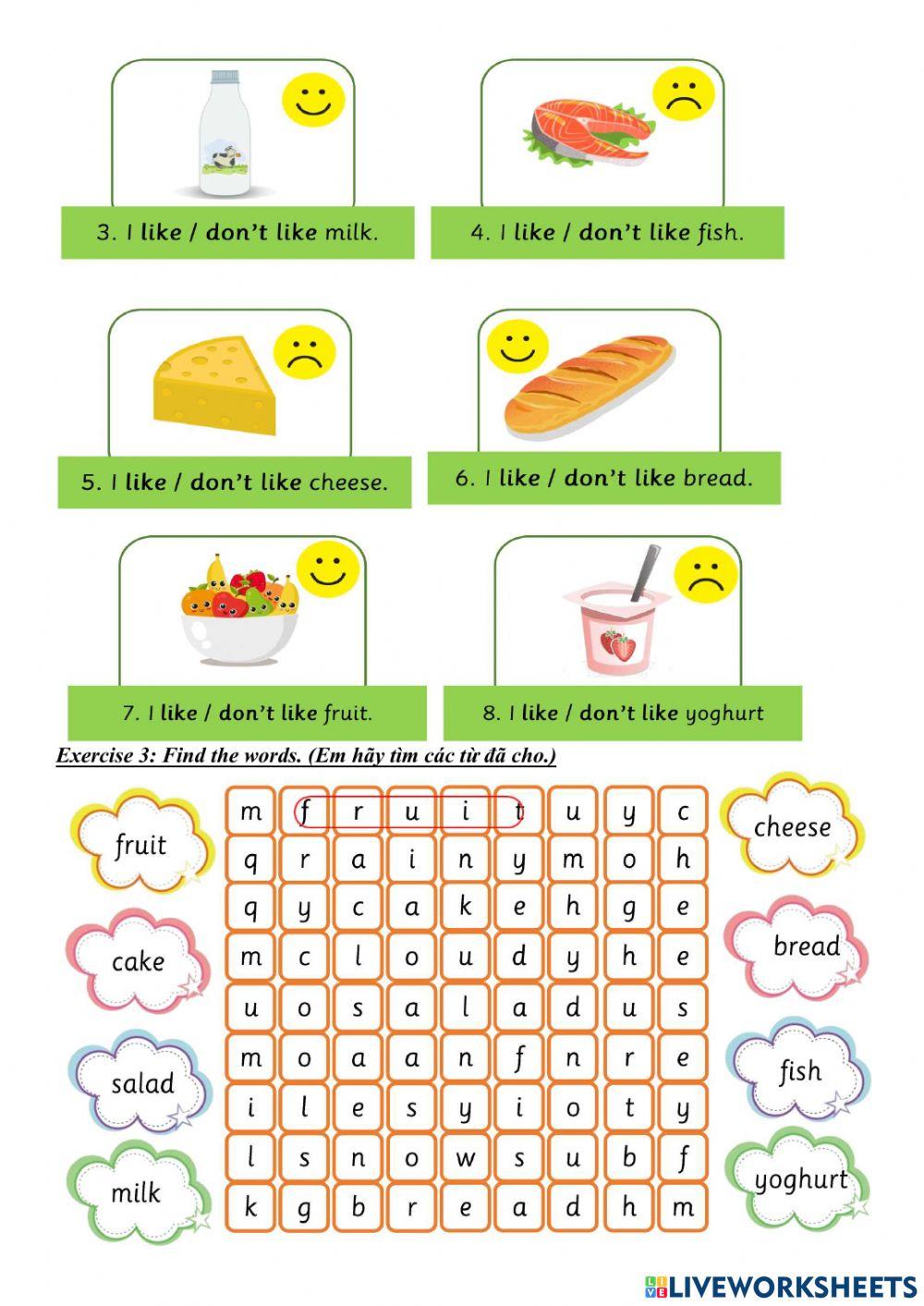 Week 26 grade 1 food