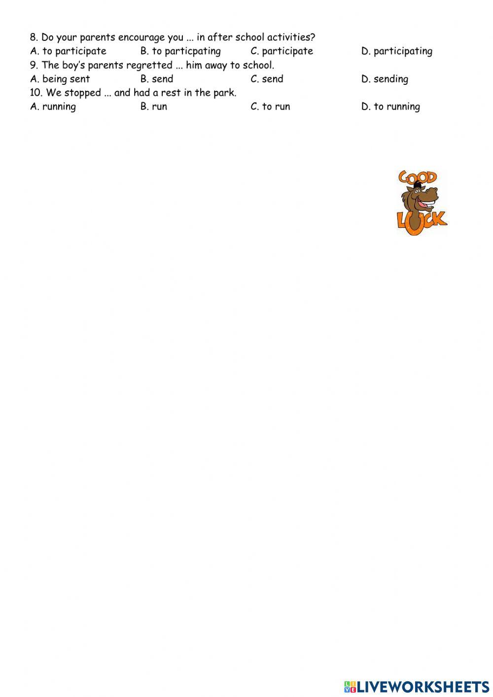 Cosmic B1+ Grammar Test 6.1