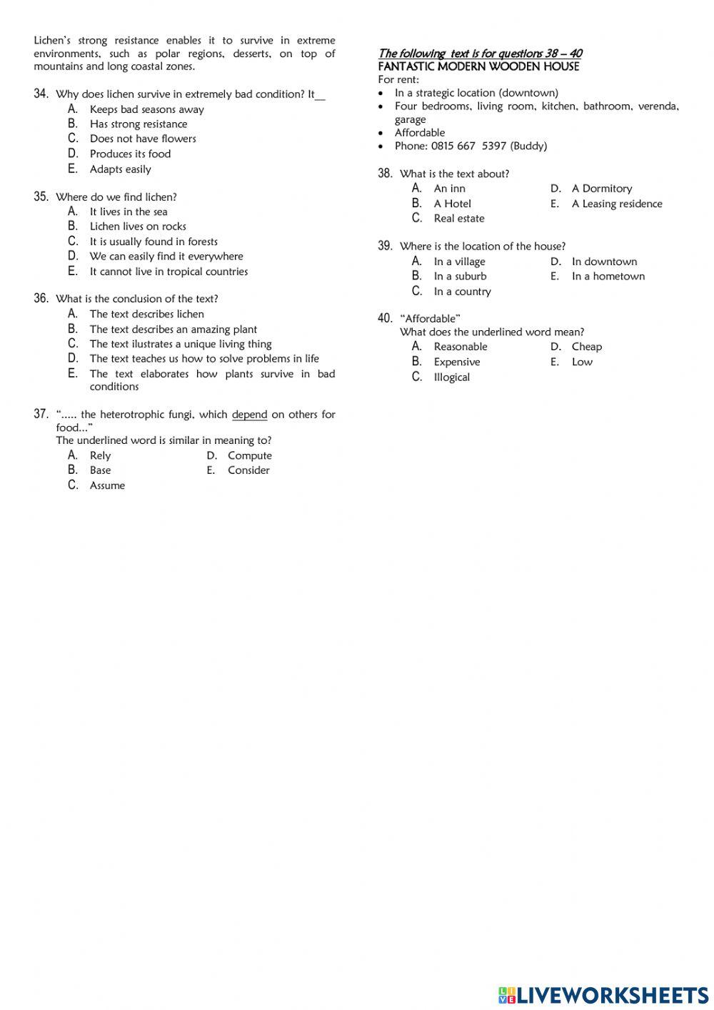 UAS Bahasa dan Sastra Inggris