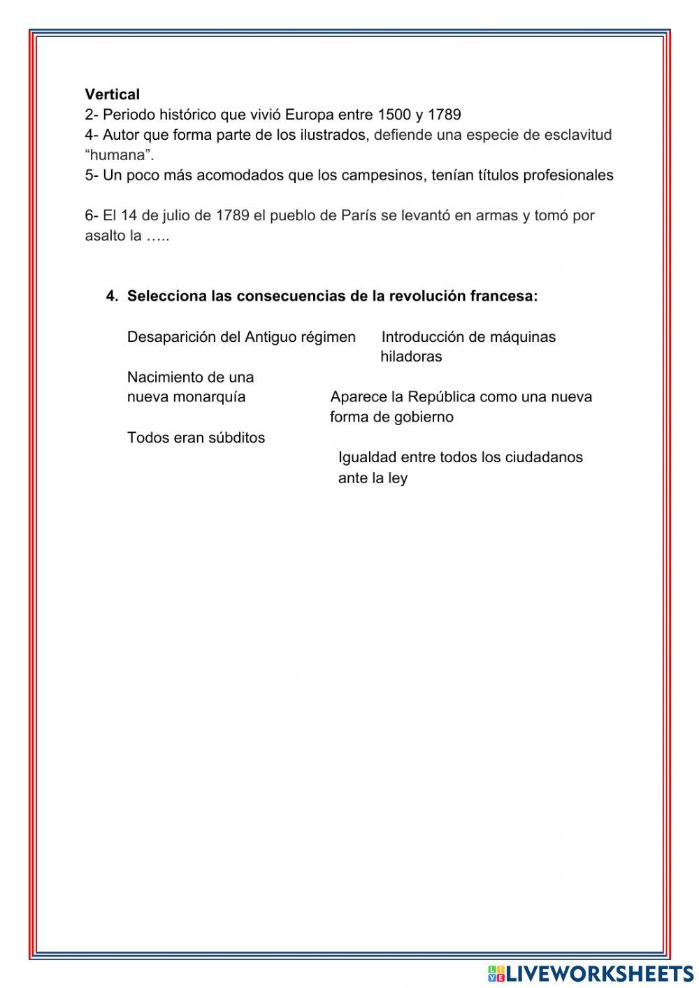 Juegos Revolución Francesa