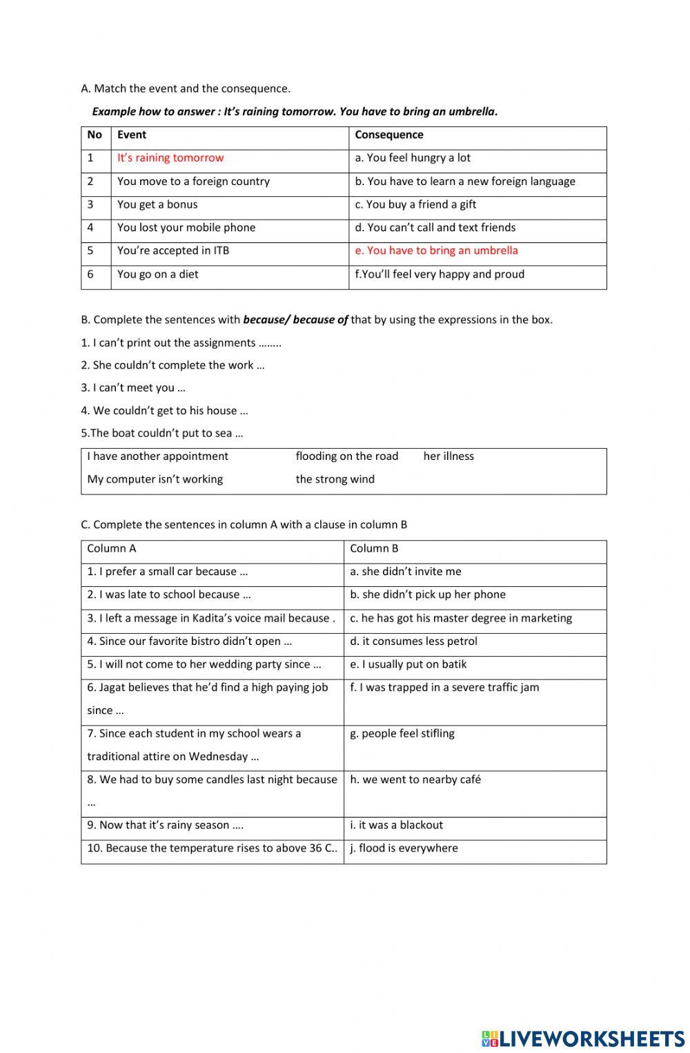 LKPD Cause and Effect