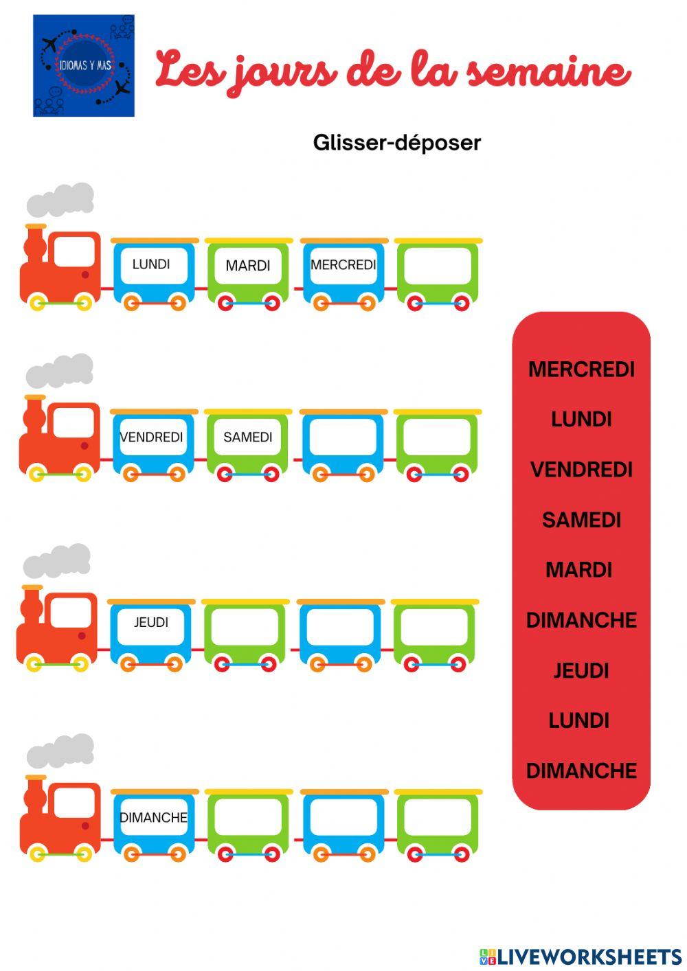 Les jours de la semaine